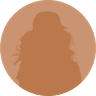 A colored silhouette of a headshot