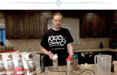 Chris Bair making Keto Chow
