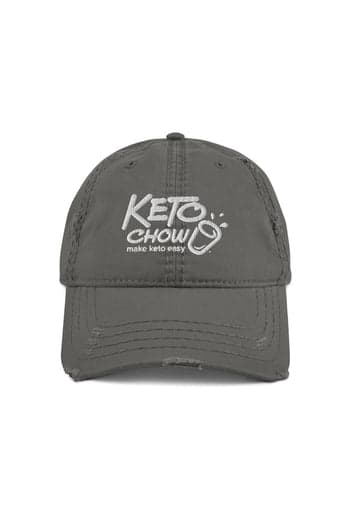 Keto Chow Distressed Dad Hat (dark)