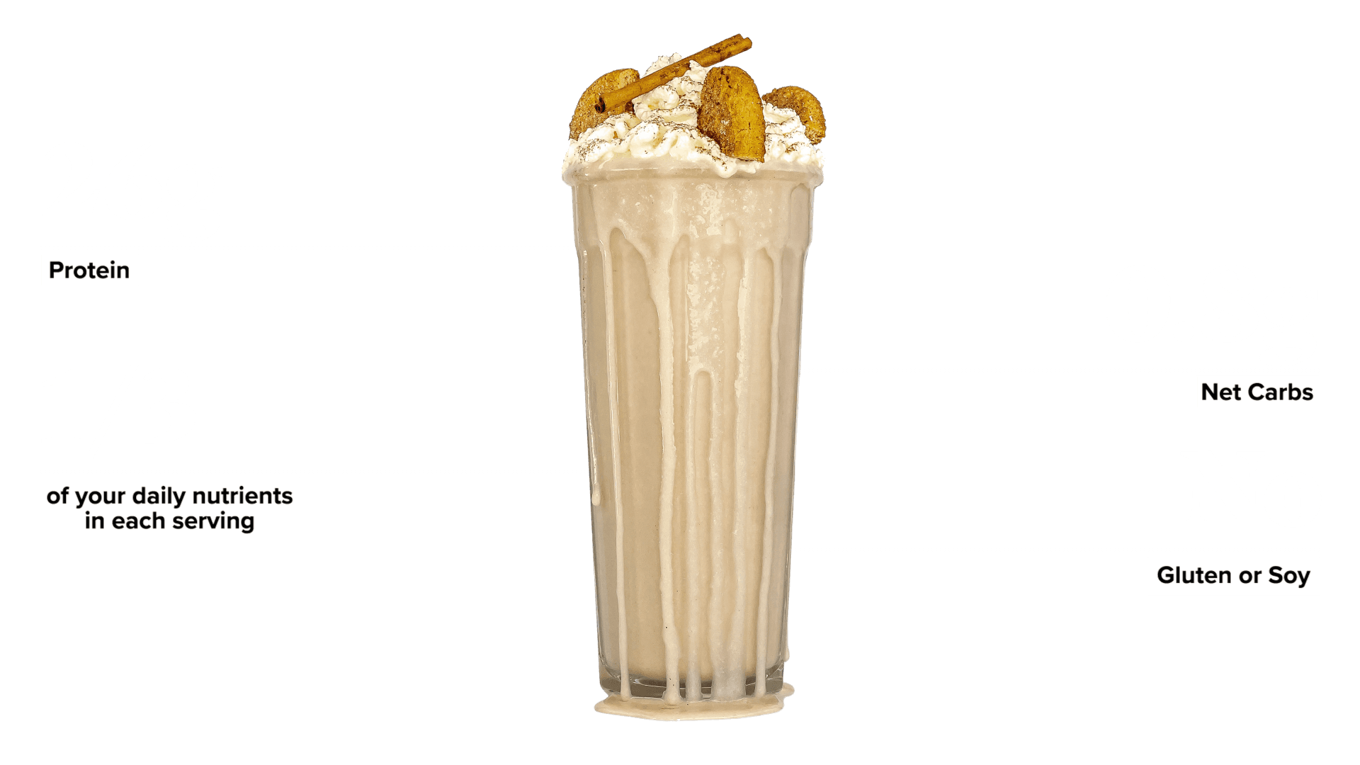 Keto Chow Snickerdoodle shake with macro information